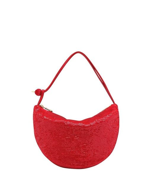 Longchamp Red 'Le Roseau Sparkling' Small Clutch