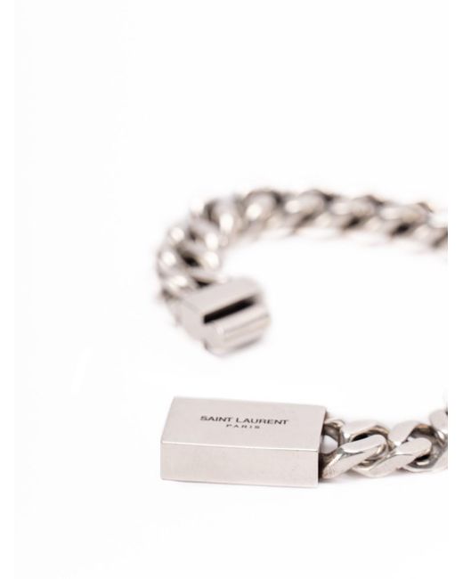 Saint Laurent White Bracelet for men