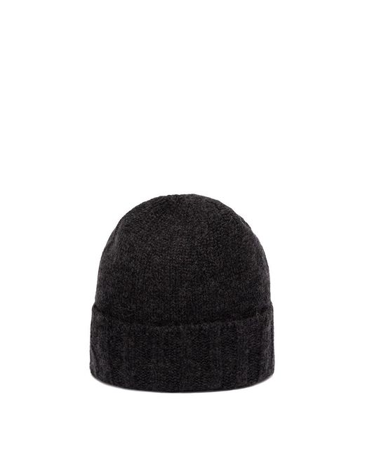 Drumohr Black Beanie for men