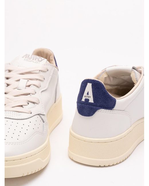Autry White 'Medalist' Low Sneakers for men