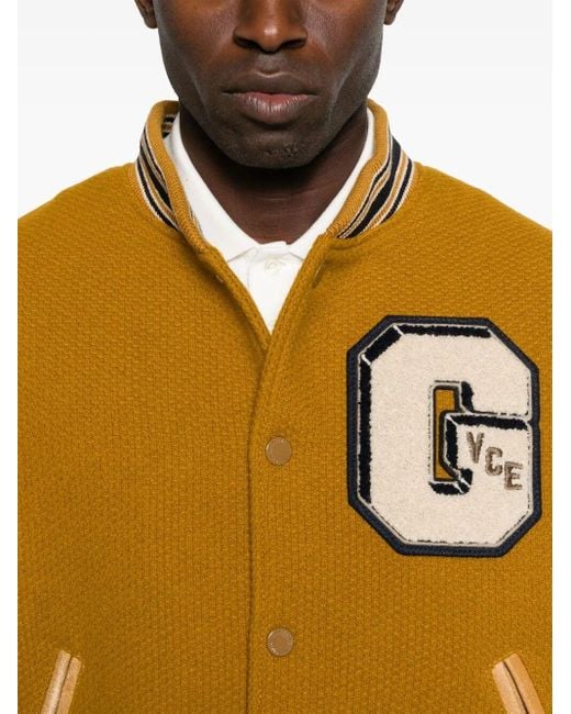Golden Goose Deluxe Brand Metallic 'Journey' Bomber Jacket With Patches for men