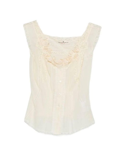 Ermanno Scervino White Top With Embroidery