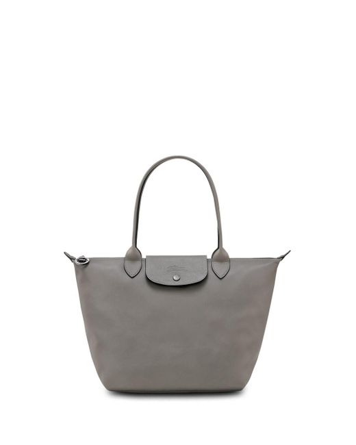 Longchamp Gray Le Pliage Xtra Leather Tote Bag