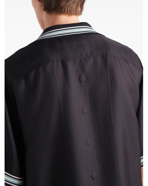Camicia con stampa di Prada in Black da Uomo