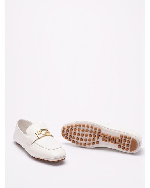 Fendi White Loafers