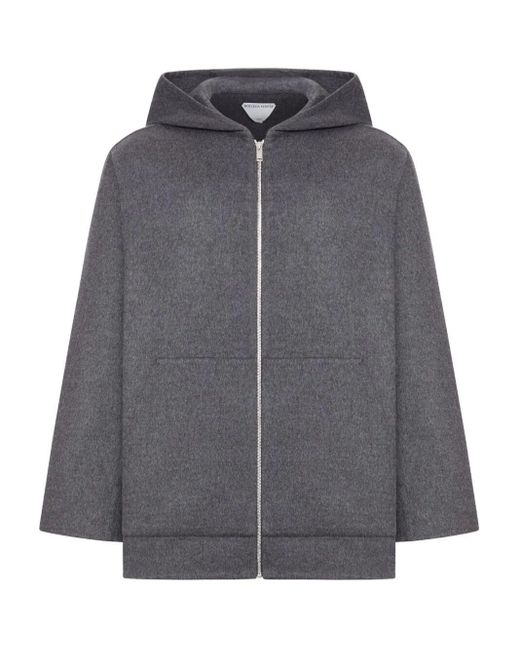Bottega Veneta Gray Double-Sided Wool Hooded Jacket for men
