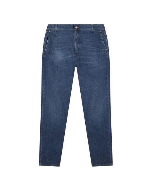 Dondup Blue 'Jeff' Carrot 5-Pocket Jeans for men