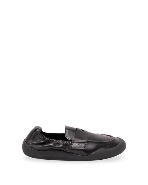 Prada White Speedrock Leather Loafers for men