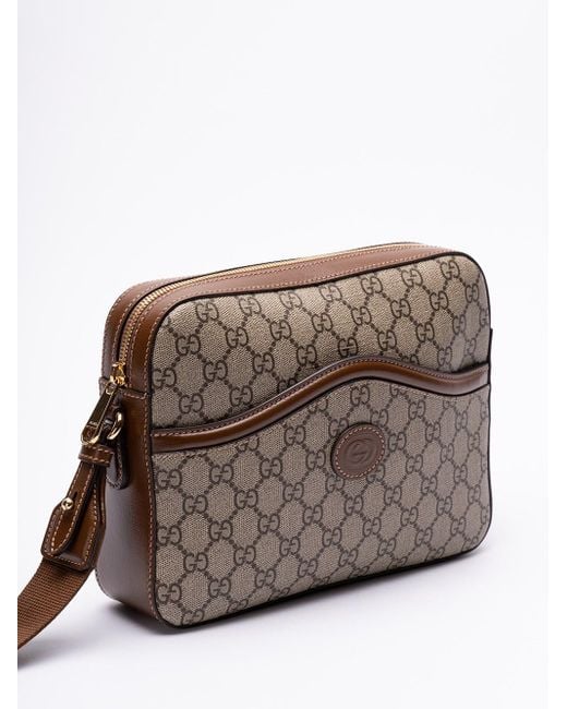 Gucci Messenger Bag With `interlocking G` in Gray for Men Lyst