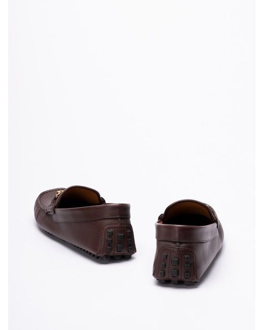 Loafers With `Web` di Gucci in Brown da Uomo