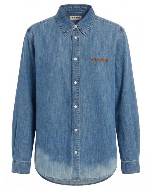Miu Miu Blue Denim Shirt