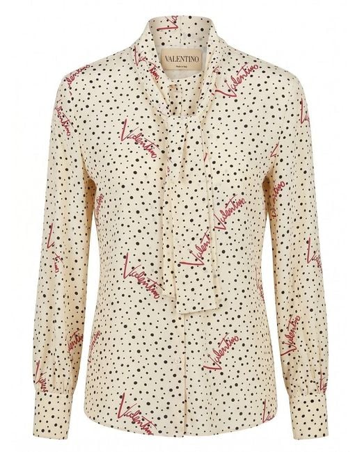 Valentino Garavani White Pattern Shirt