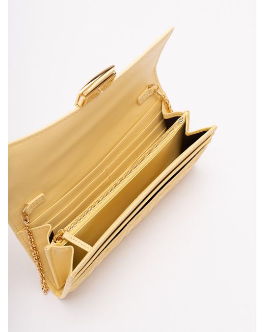 Fendi Natural 'Baguette' Continental Wallet With Chain