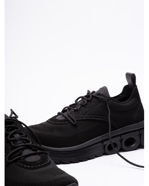 Ferragamo Black `Nima` Knit Sneakers for men