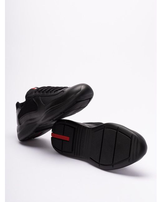 Prada Black ` America`S Cup` Sneakers for men