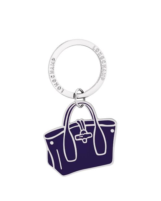 Longchamp Blue `Roseau` Key Ring