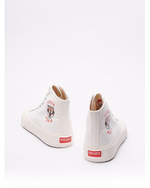 KENZO White ` Foxy` High-Top Sneakers for men