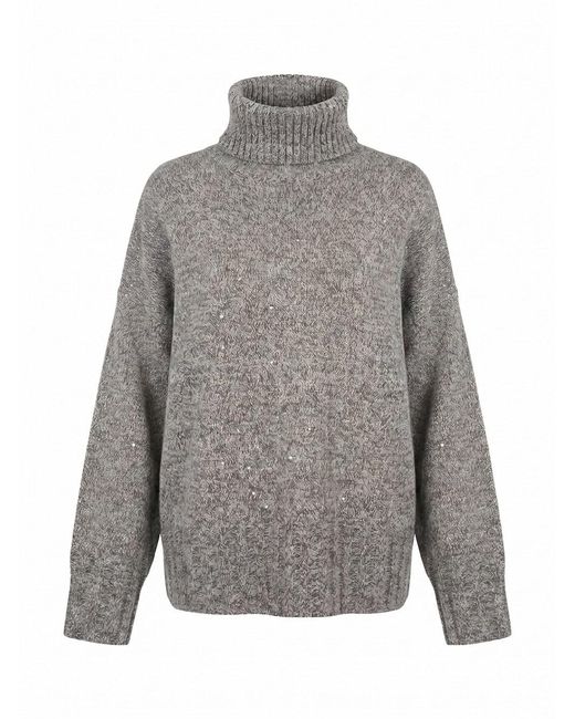 Pinko Gray Dresda Turtle Neck Sweater