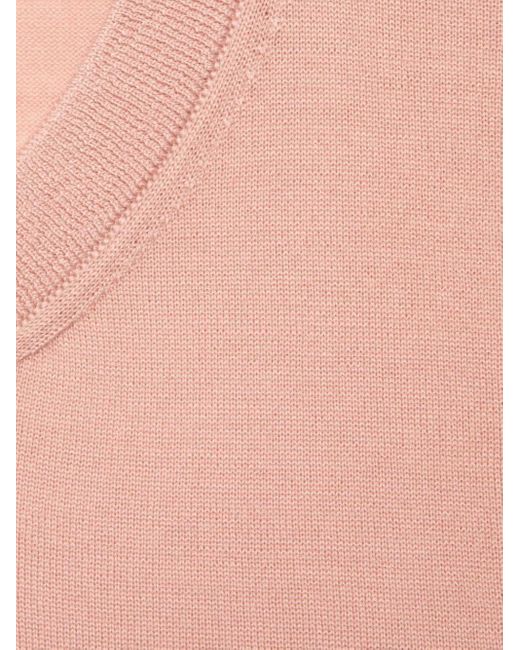 Gucci Pink Wool Intarsia Logo Sweater