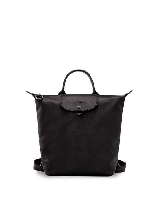 Longchamp Black Le Pliage Xtra Leather Backpack