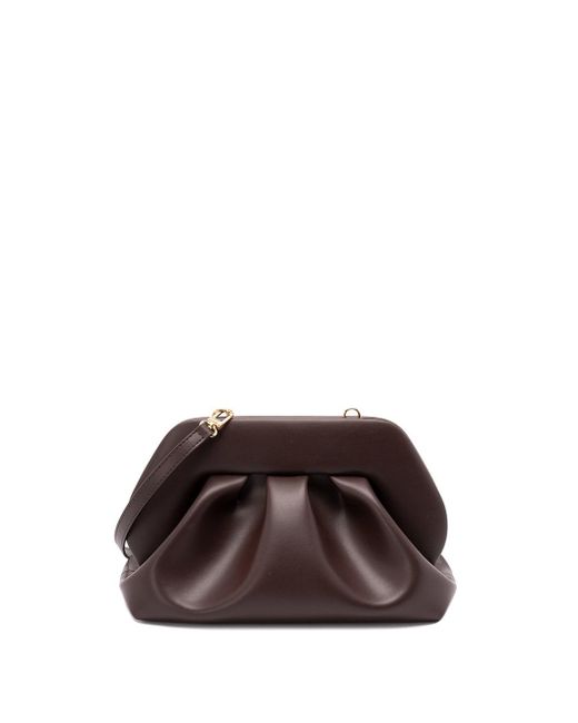 THEMOIRÈ Brown 'Tia Vegan Fabric' Clutch Bag