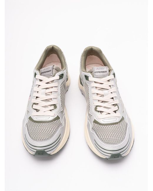 Autry White 'Hyperway Low' Sneakers for men