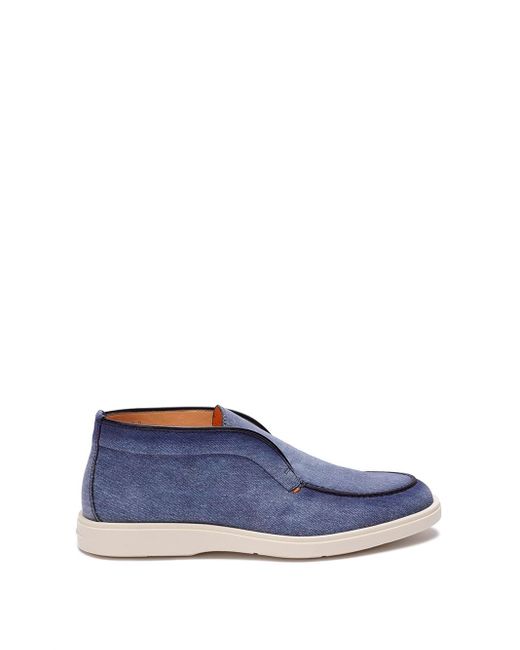 Santoni Blue `Digits` Loafers for men