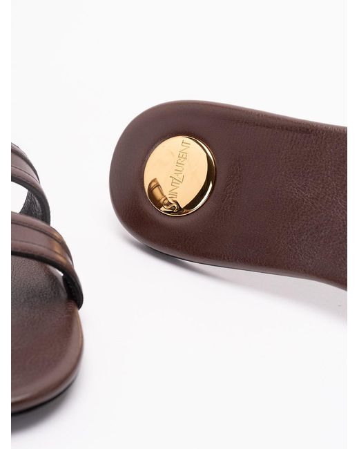 Saint Laurent White 'Mabrouka' Sandals