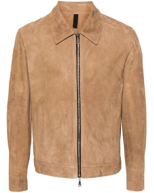 Tagliatore Brown Leather Jacket for men