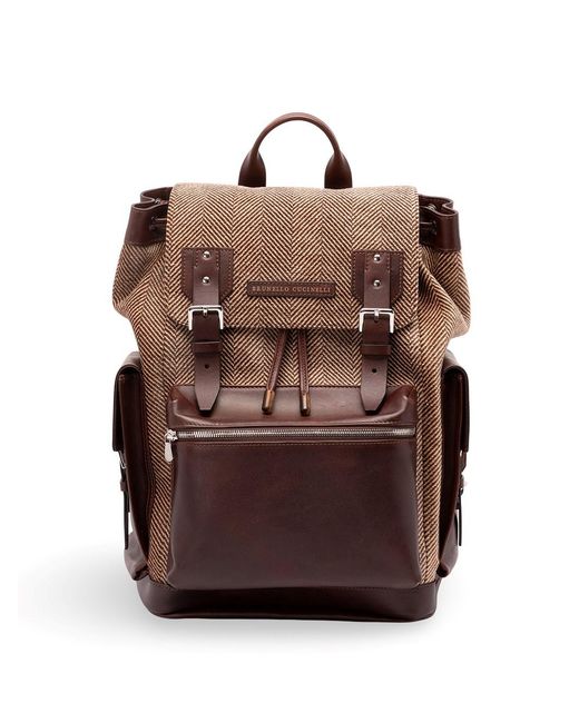 Brunello Cucinelli Brown Backpack for men
