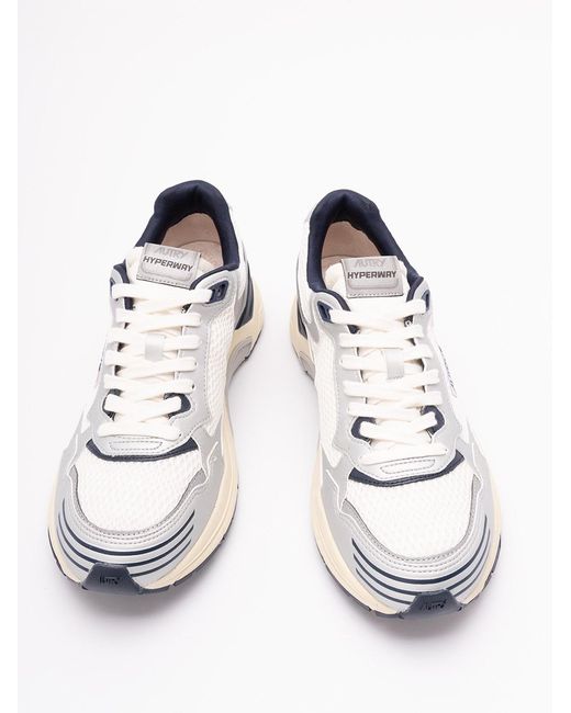 Autry White 'Hyperway' Low Sneakers for men