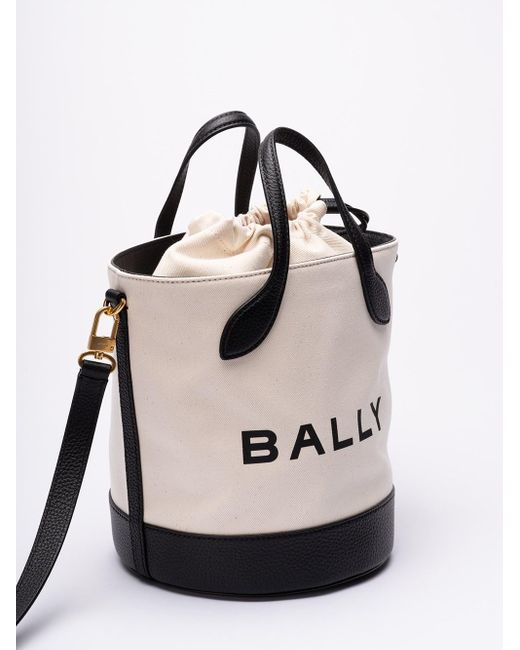 `Bar 8 Hours Spiro Eco` Bucket Bag di Bally in White