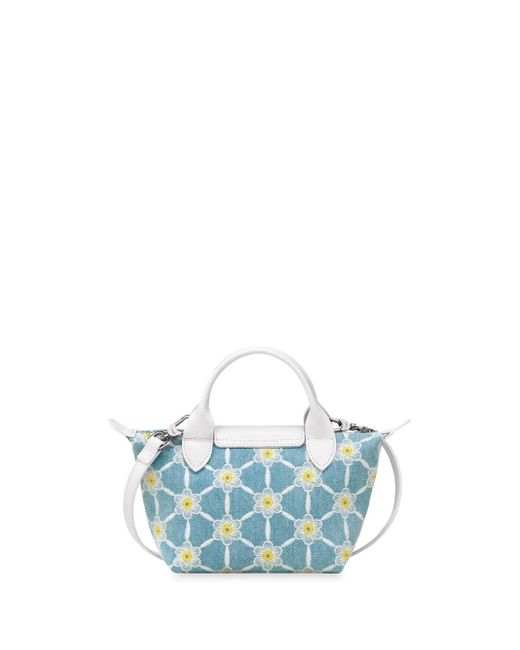 `Le Pliage Marguerites` Extra Small Handbag di Longchamp in Blue