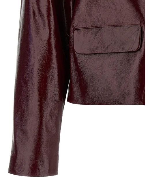 Self-Portrait Brown Leather Jacket