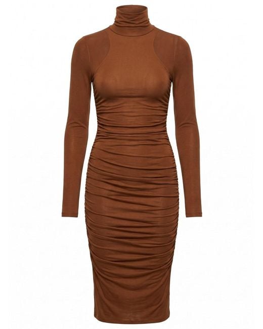 Elisabetta Franchi Brown Dress