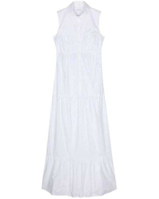 Patrizia Pepe White Poplin Maxi Shirt Dress