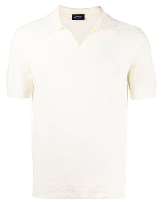 Drumohr White Polo With Logo for men