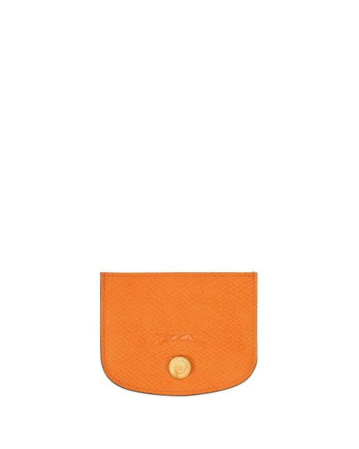 Longchamp Orange `Epure` Card Holder