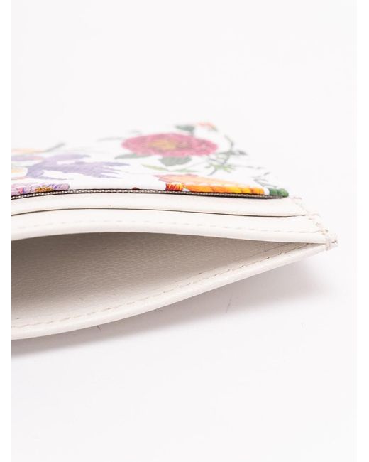 Gucci White 'Essence Flora' Cardcase