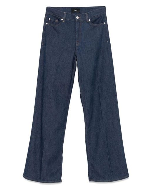 7 For All Mankind Blue Five-Pocket Jeans