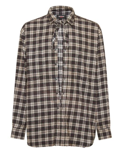DSquared² Gray 'Butch' Check Shirt for men