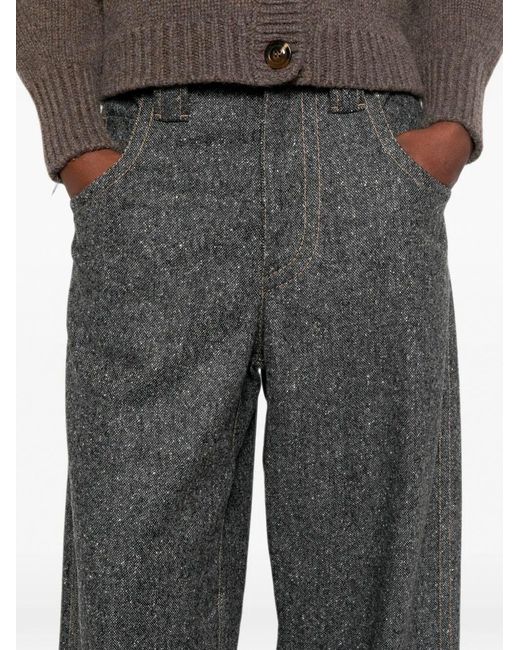Brunello Cucinelli Gray Wool Trousers