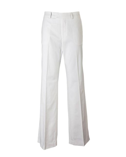 Berwich White Palazzo Pants