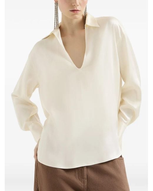 Brunello Cucinelli White Blouse