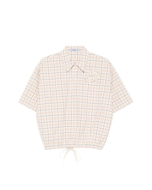 Prada White Cropped Shirt