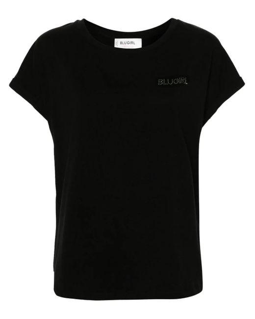 Blugirl Blumarine Black `Moda` T-Shirt
