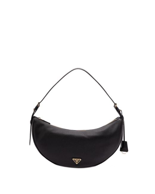 Prada Black Demi-Lune' Large Shoulder Bag