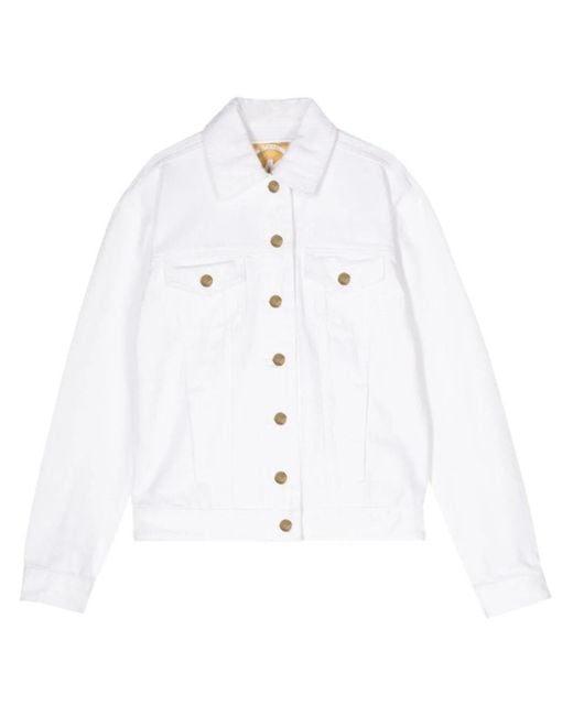 Michael Kors White Long-sleeve Denim Jacket