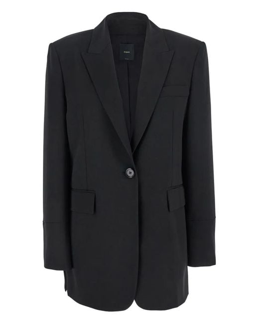 Pinko Black Single-Breasted Blazer