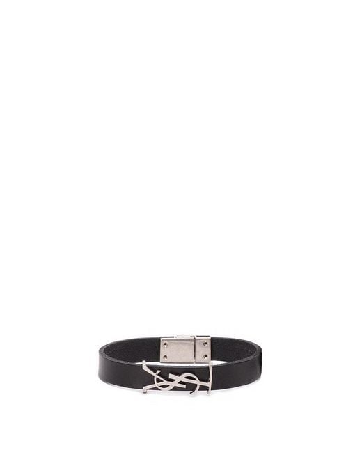 Saint Laurent White 'Cassandre' Bracelet
